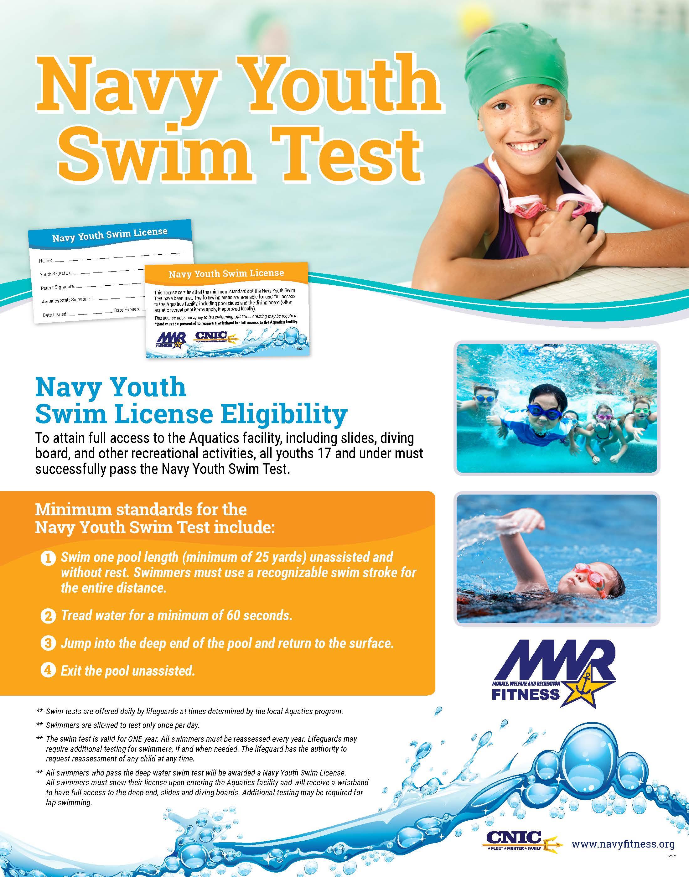 MWR Fitness Youth Swim Test